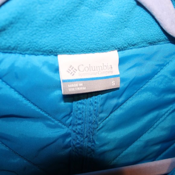 Columbia Vest Quilted And Fleece Blue - Picture 3 of 4